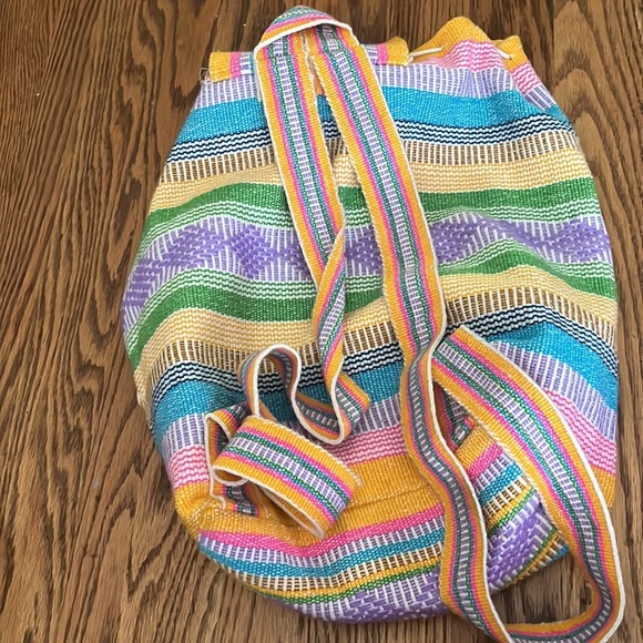 “Colorful snap sack- made in Mexico” - Picture 2 of 12